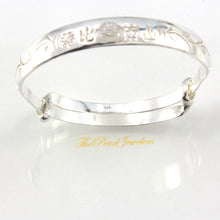 Load image into Gallery viewer, Adjustable “Bless” Bangle – 925 Sterling Silver