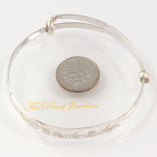 Load image into Gallery viewer, Adjustable “Bless” Bangle – 925 Sterling Silver
