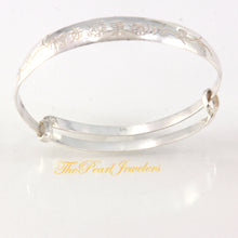 Load image into Gallery viewer, Adjustable “Bless” Bangle – 925 Sterling Silver