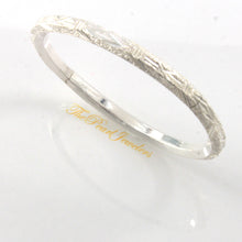 Load image into Gallery viewer, Diamond Cut Open Bangle Bracelet β 925 Sterling Silver