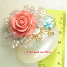 Load image into Gallery viewer, 9700000-Fine-Handcrafted-Amazing-Gemstone-Flower-Brooch-Pin-Pendant