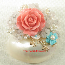 Load image into Gallery viewer, 9700000-Fine-Handcrafted-Amazing-Gemstone-Flower-Brooch-Pin-Pendant