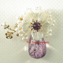 Load image into Gallery viewer, 9700010-Handcrafted-Amazing-Gemstone-Flower-Brooch-Pin-Pendant