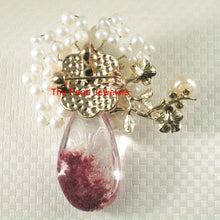 Load image into Gallery viewer, 9700017-Handcrafted-Elegant-Beautiful-Quartz-Crystal-Flower-Brooch-Pendant