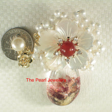 Load image into Gallery viewer, 9700017-Handcrafted-Elegant-Beautiful-Quartz-Crystal-Flower-Brooch-Pendant