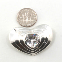 Load image into Gallery viewer, 9700090-Handcrafted-Elegant-Fine-Cubic-Zirconia-Heart-Larger-Brooch