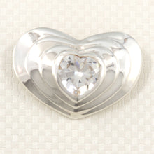 Load image into Gallery viewer, 9700090-Handcrafted-Elegant-Fine-Cubic-Zirconia-Heart-Larger-Brooch