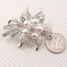 Load image into Gallery viewer, 9700104-Handcrafted-White-Pearl -Flower-Design-Brooch-Pin