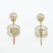 Load image into Gallery viewer, 1000140 HIGH LUSTER WHITE CULTURED PEARL 14K YELLOW GOLD STUD EARRINGS