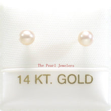 Load image into Gallery viewer, AAA 3.5 mm High Luster Pink Cultured Pearl Stud Earrings
