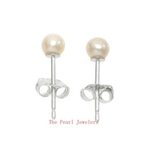 Load image into Gallery viewer, AAA 3.5 mm High Luster Pink Cultured Pearl Stud Earrings