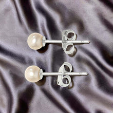 Load image into Gallery viewer, AAA 3.5 mm High Luster Pink Cultured Pearl Stud Earrings