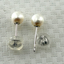 Load image into Gallery viewer, 1000255-14k-Gold-AAA-White-Cultured-Pearl-Stud-Earrings