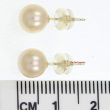 Load image into Gallery viewer, AAA 7–7.5 mm High Luster Peach Cultured Pearl Stud Earrings