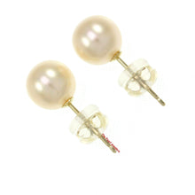 Load image into Gallery viewer, AAA 7–7.5 mm High Luster Peach Cultured Pearl Stud Earrings