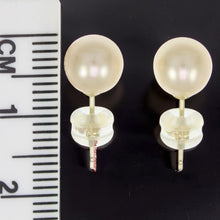 Load image into Gallery viewer, AAA 7–7.5 mm High Luster Peach Cultured Pearl Stud Earrings