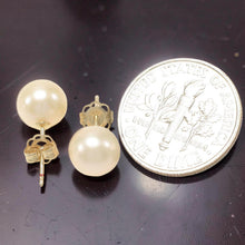 Load image into Gallery viewer, AAA 7–7.5 mm High Luster Peach Cultured Pearl Stud Earrings