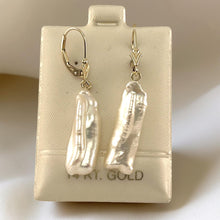 Load image into Gallery viewer, Biwa Pearl Leverback Dangle Earrings – Extended Drop