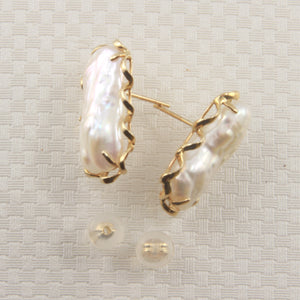 1000760D-14k-Gold-Hand-Crafted-Genuine-White-Biwa-Pearl-Stud-Earrings