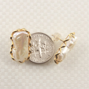 1000760D-14k-Gold-Hand-Crafted-Genuine-White-Biwa-Pearl-Stud-Earrings