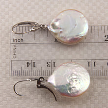 Load image into Gallery viewer, 1000915F-14k-Gold-Leverback-Genuine-White-Coin-Pearl-Earrings