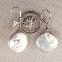 Load image into Gallery viewer, 1000915F-14k-Gold-Leverback-Genuine-White-Coin-Pearl-Earrings