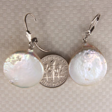 Load image into Gallery viewer, 1000915H-14k-Gold-Leverback-Genuine-White-Coin-Pearl-Earrings