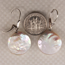 Load image into Gallery viewer, 1000915J-14k-Gold-Leverback-Genuine-White-Coin-Pearl-Earrings