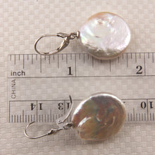 Load image into Gallery viewer, 1000915J-14k-Gold-Leverback-Genuine-White-Coin-Pearl-Earrings