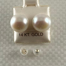 Load image into Gallery viewer, 1001240B-White-Freshwater-Pearl-Earrings-12-13mm