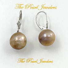 Load image into Gallery viewer, 1060027 14KT GOLD LEVERBACK GENUINE BAROQUE MOCHA PEARLS DANGLE EARRINGS