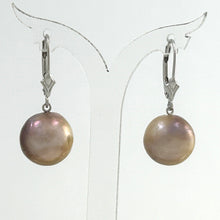 Load image into Gallery viewer, 1060027 14KT GOLD LEVERBACK GENUINE BAROQUE MOCHA PEARLS DANGLE EARRINGS