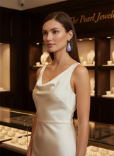 Load image into Gallery viewer, 14K Yellow Gold Good Fortune Teardrop Lavender Jade Earrings
