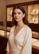 Load image into Gallery viewer, 14K Yellow Gold Black Onyx Round Tube Hoop Earrings