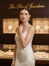 Load image into Gallery viewer, 14K Yellow Gold Mother of Pearl Tube Hoop Earrings