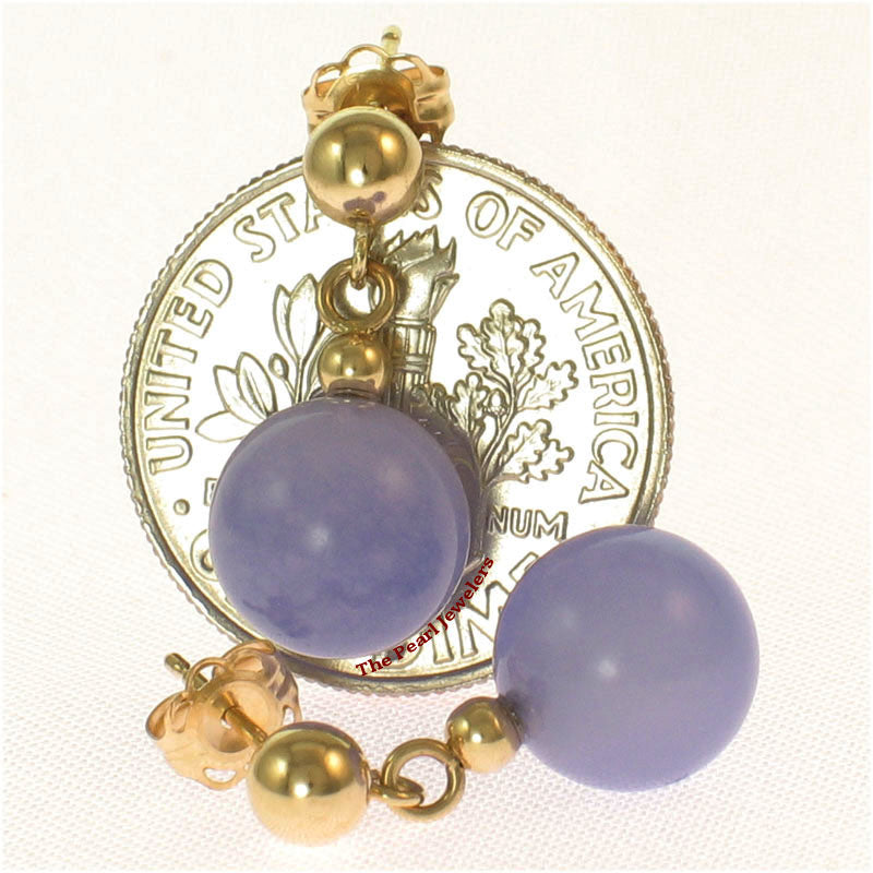 1100162-14k-Yellow-Gold-Ball-Dangle-Lavender-Jade-Bead-Stud-Earrings