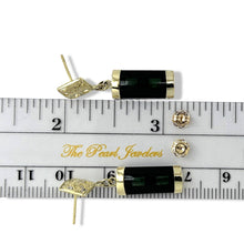 Load image into Gallery viewer, 14K Yellow Gox Dragon Cabochon Dangle Earrings