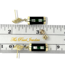 Load image into Gallery viewer, 14K Yellow Gold Dragon Dangle Earrings with Black Onyx &amp; M.O.P