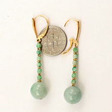 Load image into Gallery viewer, 1100243-Jadeite-14K-Yellow-Gold-Dangling-Earrings