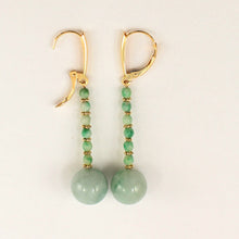 Load image into Gallery viewer, 1100243-Jadeite-14K-Yellow-Gold-Dangling-Earrings