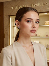 Load image into Gallery viewer, 14K Yellow Gold Bezel Setting Oval Lavender Jade Stud Earrings