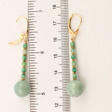Load image into Gallery viewer, 1100273-Jadeite-14K-Yellow-Gold-Dangling-Earrings