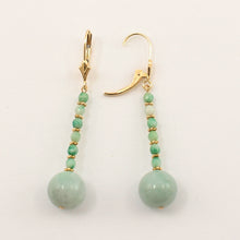 Load image into Gallery viewer, 1100273-Jadeite-14K-Yellow-Gold-Dangling-Earrings