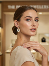 Load image into Gallery viewer, 14K Yellow Gold Blessing Donut Mother of Pearl Earrings