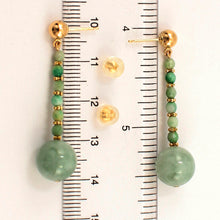 Load image into Gallery viewer, 1100323-Jadeite-14K-Yellow-Gold-Dangling-Earrings