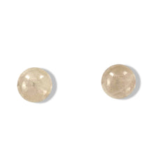 Load image into Gallery viewer, 14K Yellow Gold Round Ball Rose Quartz Stud Earrings
