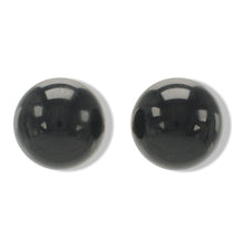 Load image into Gallery viewer, 14K Yellow Gold 10mm Round Black Onyx Stud Earrings