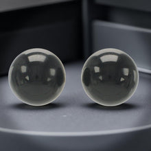 Load image into Gallery viewer, 14K Yellow Gold 10mm Round Black Onyx Stud Earrings