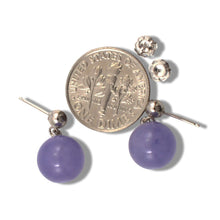 Load image into Gallery viewer, 14K White Gold Lavender Jade 10mm Bead Earrings