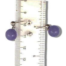 Load image into Gallery viewer, 14K White Gold Lavender Jade 10mm Bead Earrings